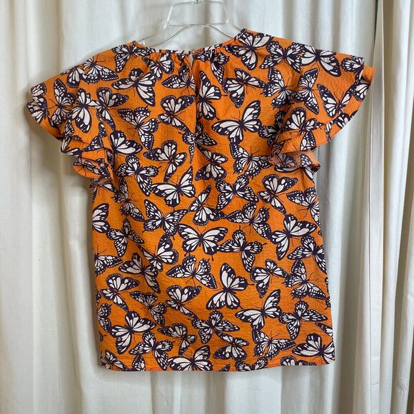 Size small Kate Spade Spring Flight Flutter-Sleeve women’s shirt butterfly - Picture 4 of 4